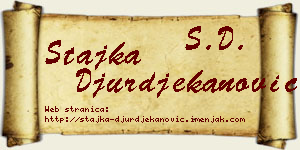 Stajka Đurđekanović vizit kartica
